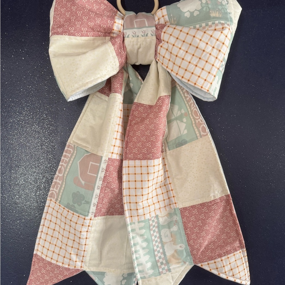 Handmade quilted patchwork Bow home decor